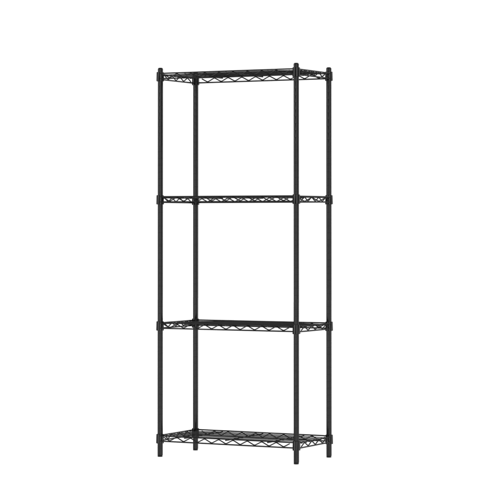 KIWISH 60x30x150H Black 4-Tier Wire Shelving Unit | Heavy Duty Metal Storage Rack | Made in Taiwan, Free Shipping, , large