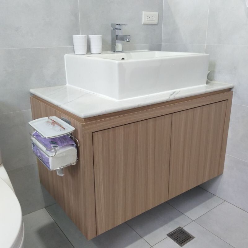 [Beargood sticker] Roll Paper Holder / Toilet Paper Rack with Shelf, , large