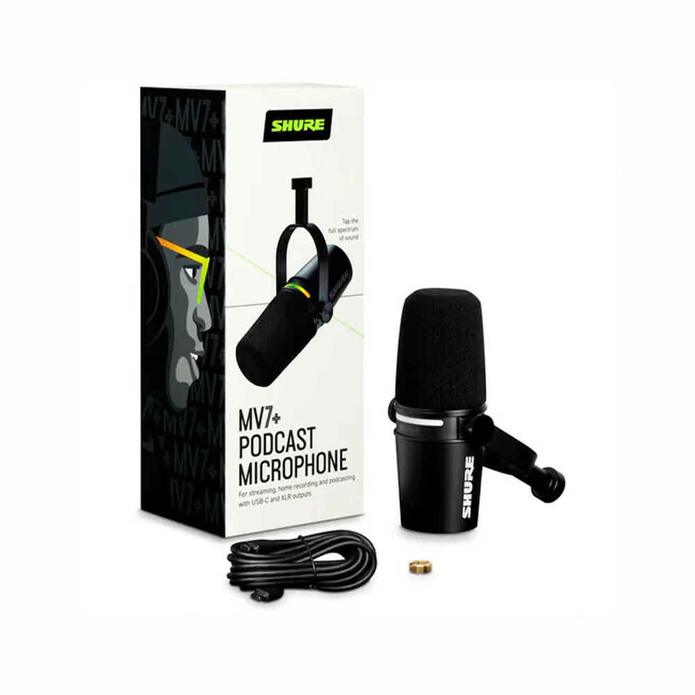 Shure MV7+ Podcast 動圈式麥克風 黑/白【敦煌樂器】, , large