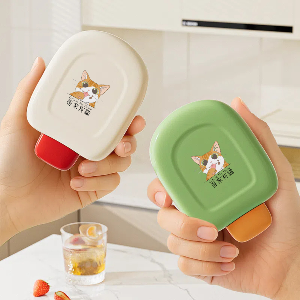 【A&R】四入組 吾家有貓製冰雪糕造型盒 - 貪吃小橘貓, , large