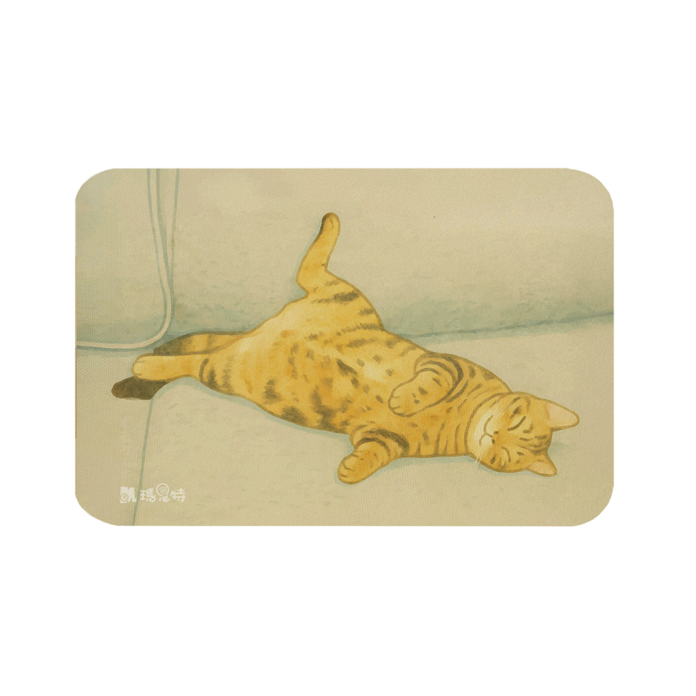 【Monster】 Soft Diatomaceous Earth Absorbent Mat &ndash; Sleepy Flop Cat Series (60x40cm) &ndash; Sleep-Over Cat, , large
