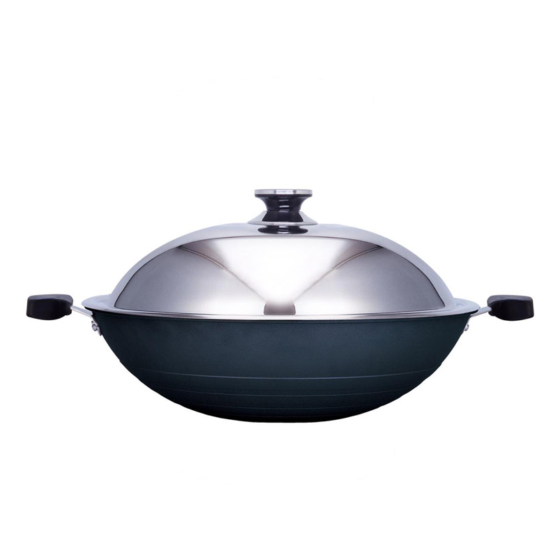 [寶馬牌 瓷釉炒鍋附蓋 42cm雙耳] JA-A-012-042, , large