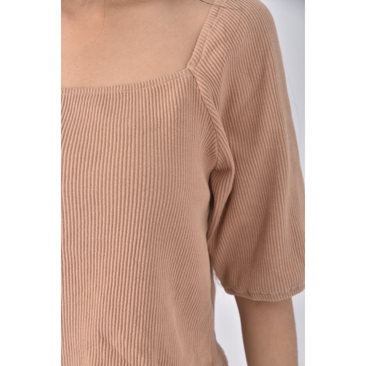 (S) k c studio質感棕色短袖上衣二手衣, , large