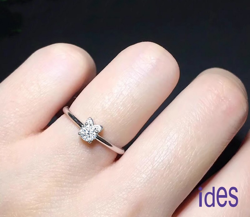 [ides愛蒂思] 日系輕珠寶設計款30分F/VS1極優3VG車工鑽石戒指求婚結婚戒指/甜美貓咪  (戒圍請於訂單備註), , large