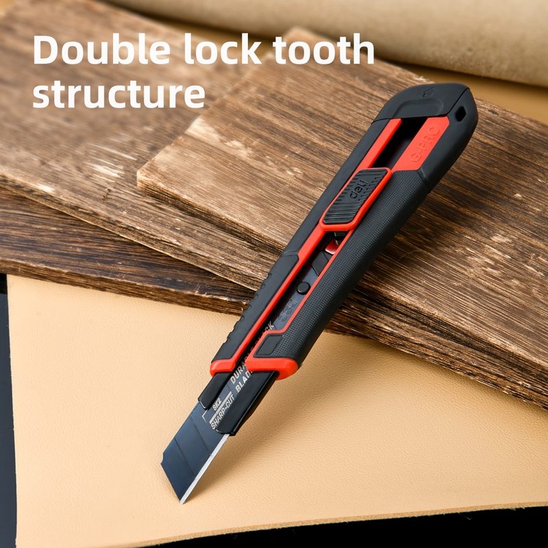 【得力工具 deli tools】重型美工刀 專業款 PRO系列 工業用美工刀 裁紙刀 切割刀-18mm 重型美工刀, , large