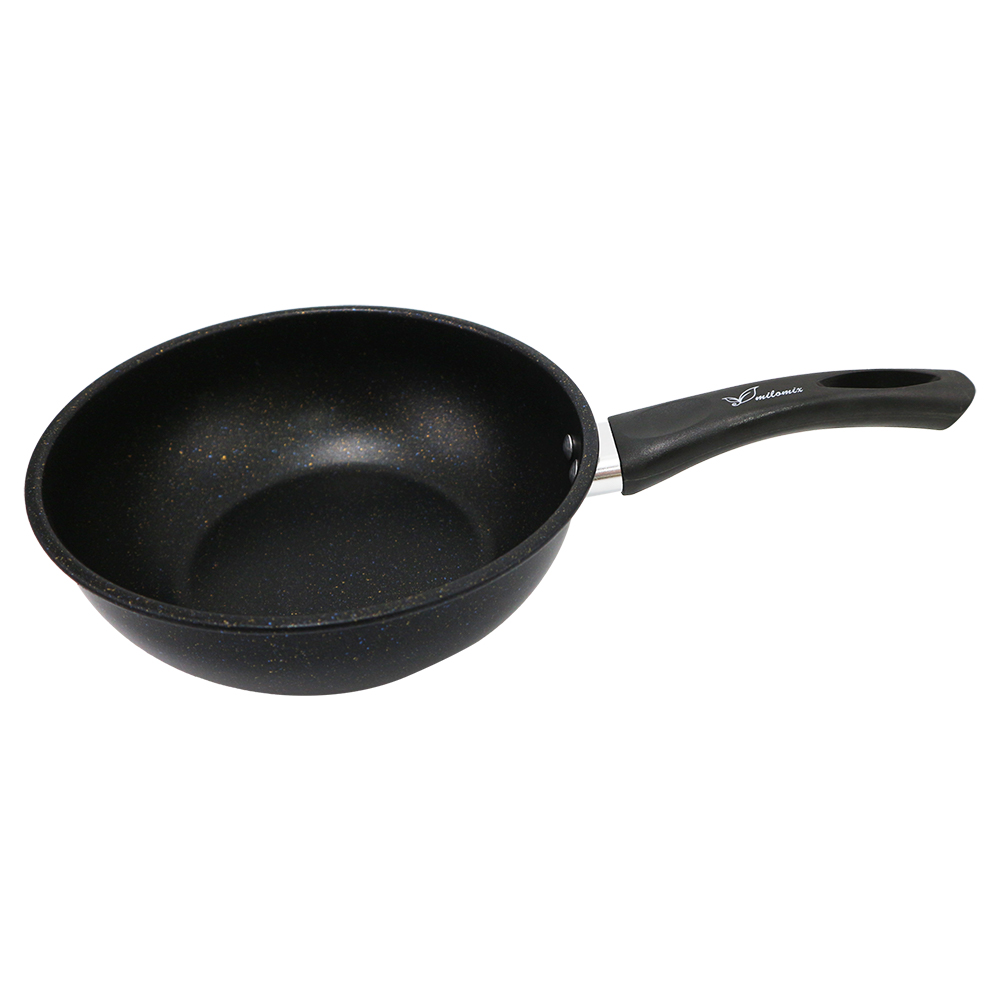 麥飯石迷你不沾炒鍋-20cm-2支, , large