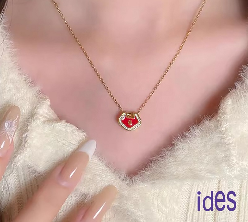 [ides愛蒂思] 輕珠寶時尚設計開運系列項鍊鎖骨鍊/平安鎖, , large