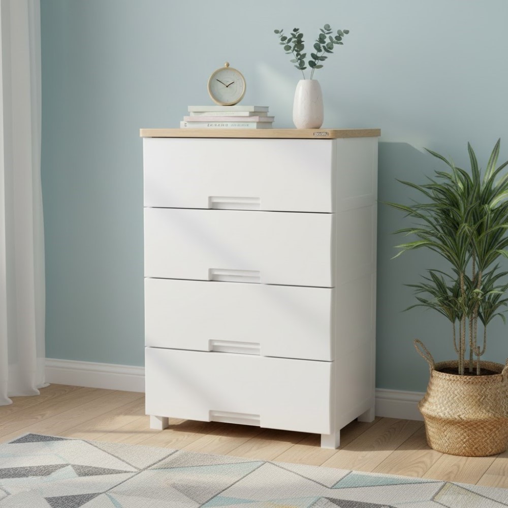 【AOTTO】58面寬木質頂板四層抽屜收納櫃(AC-2204), , large