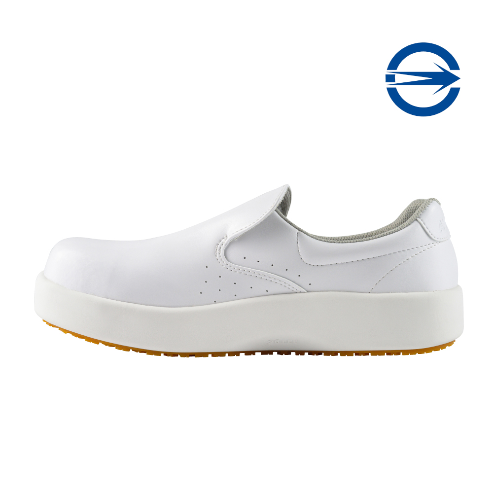 【AHbuffett防滑鞋】AH-12 #27.5 白 爵士鞋 EVA鞋底 寬楦 CNS20345 輕量 鋼頭鞋 防護鞋 防滑 工作鞋 止滑鞋 餐飲 餐廳外場, 白, large