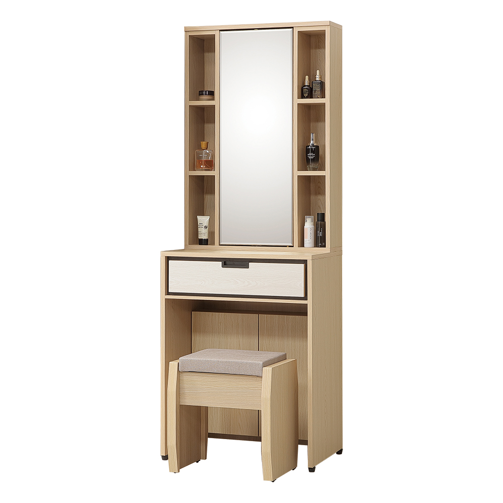 【唯熙傢俱】雷莎原木雙色2尺化妝台, , large