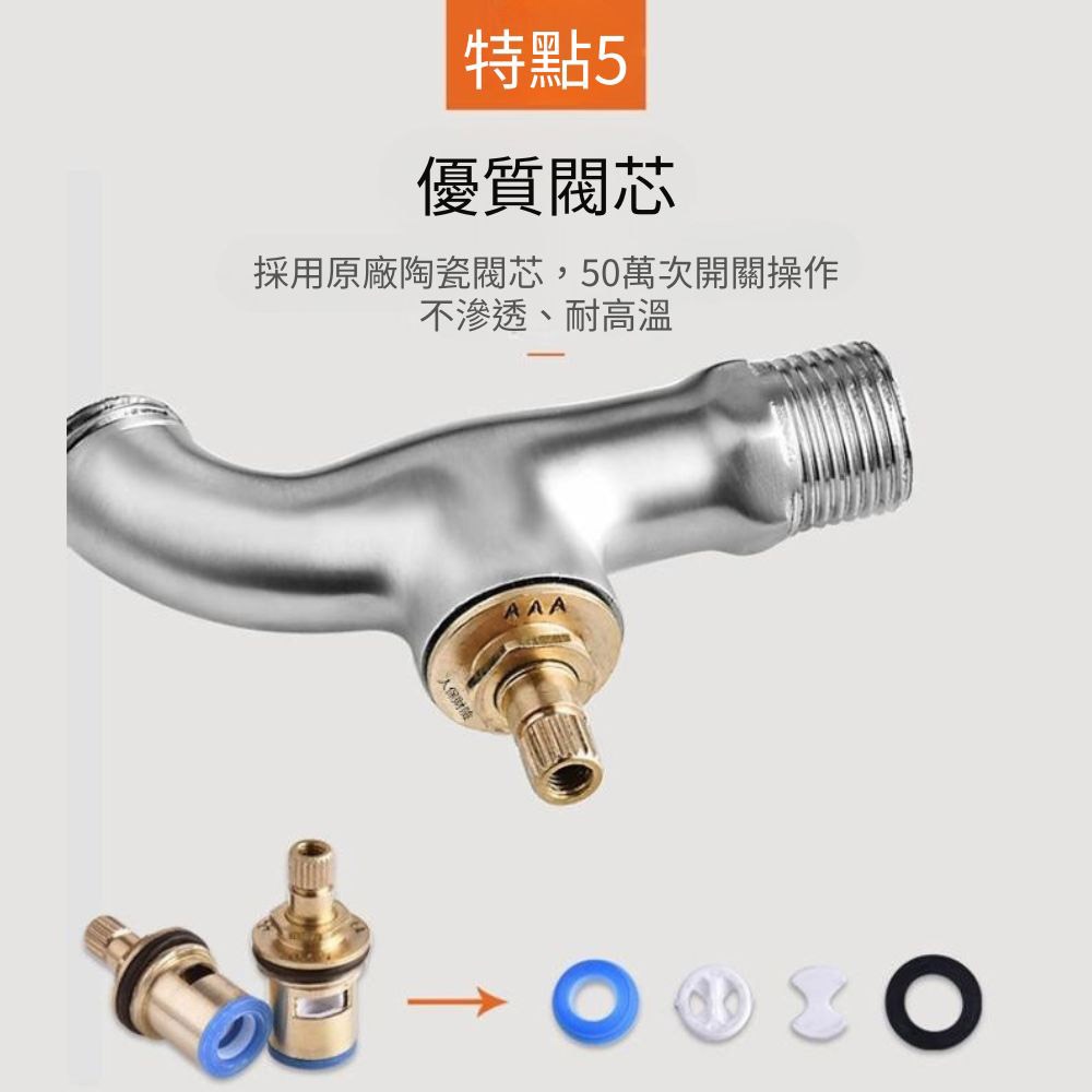 Single-handle faucet with extended pointed spout (4 points), , large