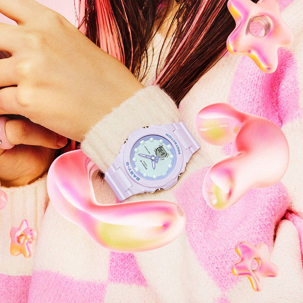 CASIO 卡西歐 BABY-G 夢幻色調手錶 BGA-320FH-4A, , large