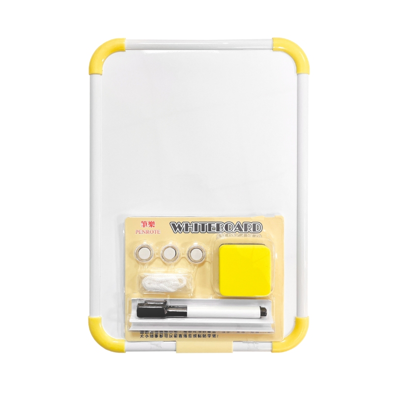 A4 Magnetic Whiteboard (With Marker & Eraser) &ndash; Yellow, , large