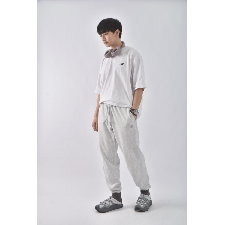 (L) 【范姜彥豐私服】new balance高腰男裝運動棉質束口灰色長褲二手衣, , large