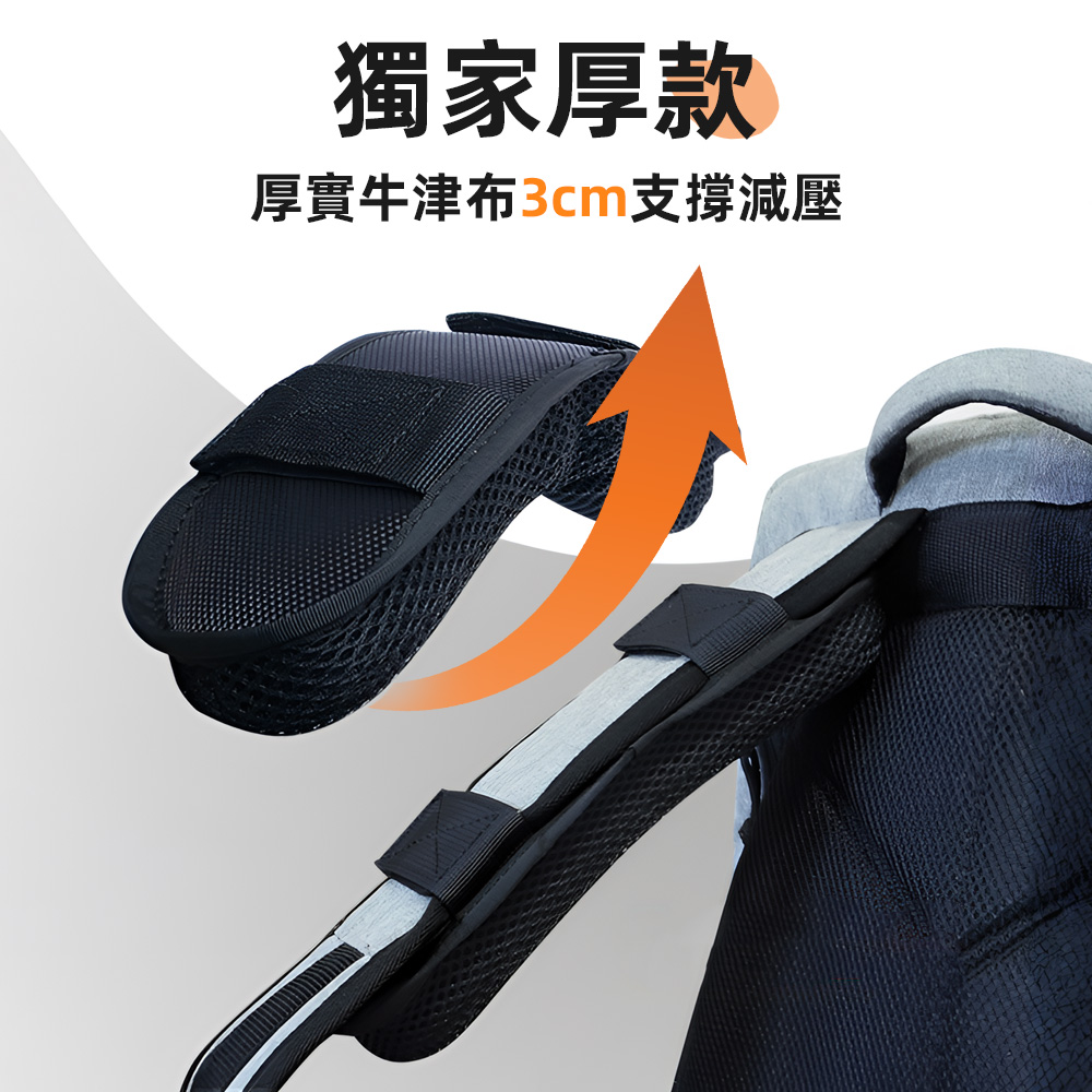 【上手家居】加厚書包減壓背帶 4片組 黑色(減壓肩墊/背包背帶/肩背帶/肩墊/護肩墊/氣墊肩帶/減壓後背包), , large