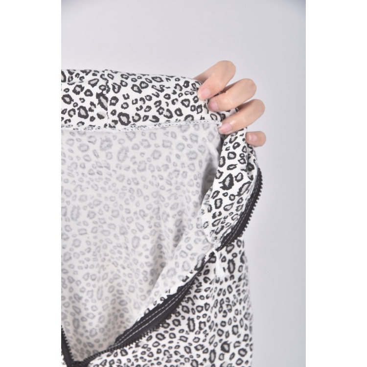 (S) 質感豹紋白色長袖上衣二手衣, , large