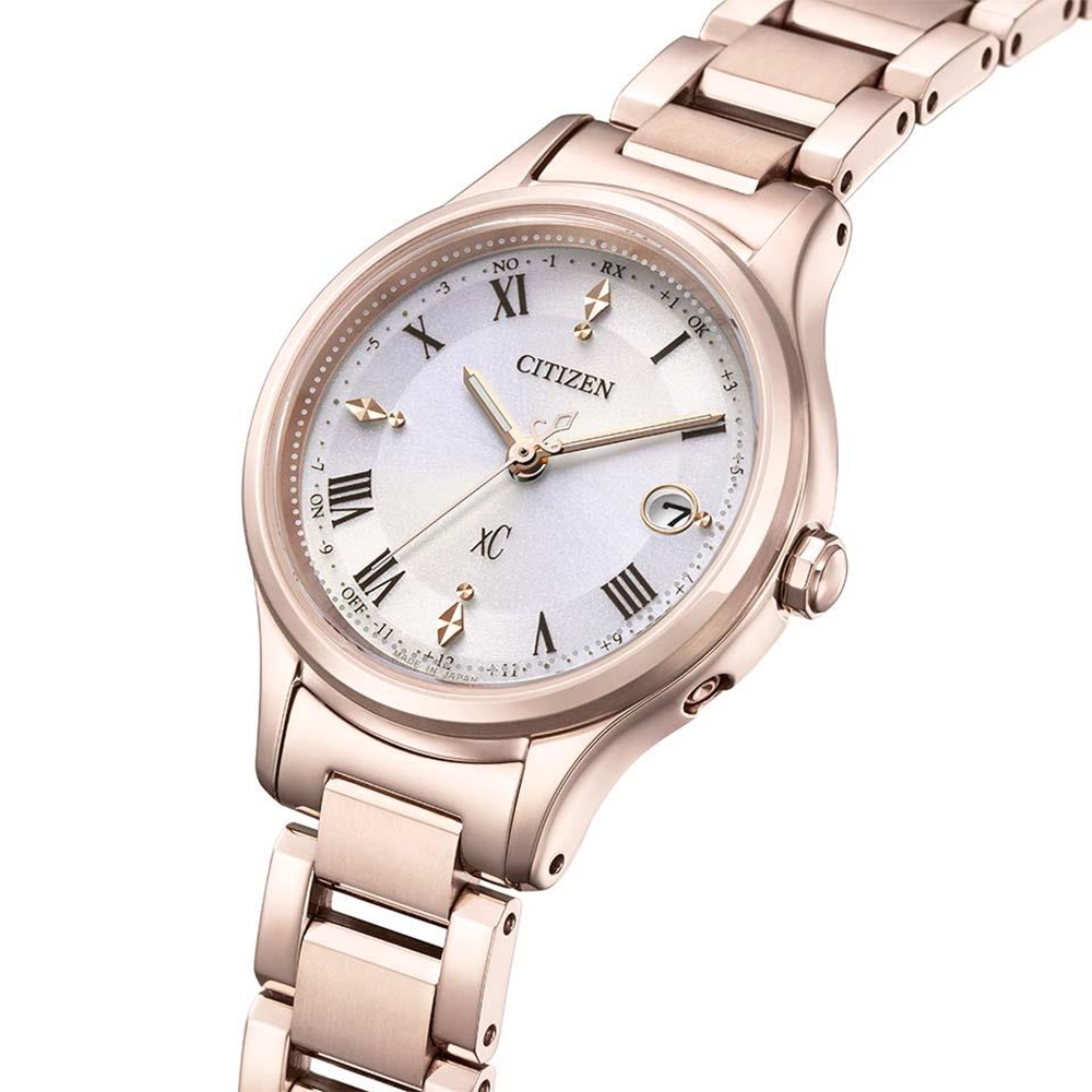 CITIZEN 星辰 XC 輕奢光 光動能鈦金屬電波女錶 送禮推薦-27mm ES9497-96A, , large