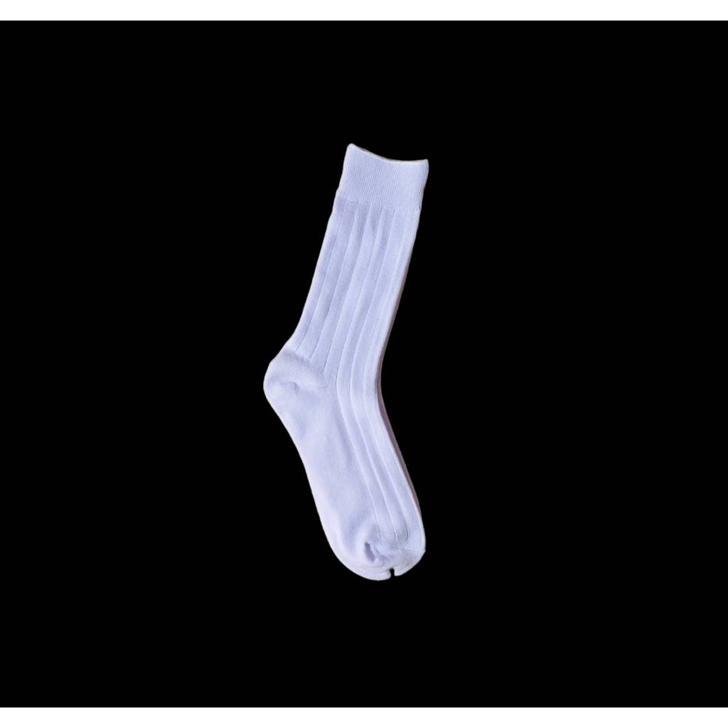 [凱美棉業] 8雙組 白色 MIT台灣製 素色純棉中筒襪 加大款 男襪, , large