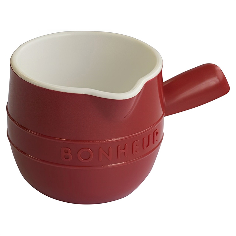 Ceramic Style Plastic Sauce Pot (Red), , large