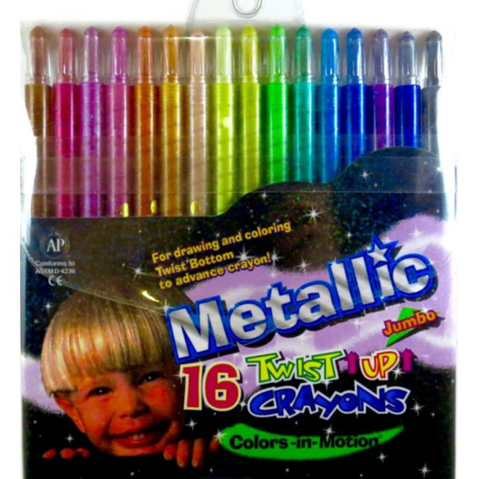 德德小品 16色旋轉蠟筆（珠光閃亮特殊色）, , large