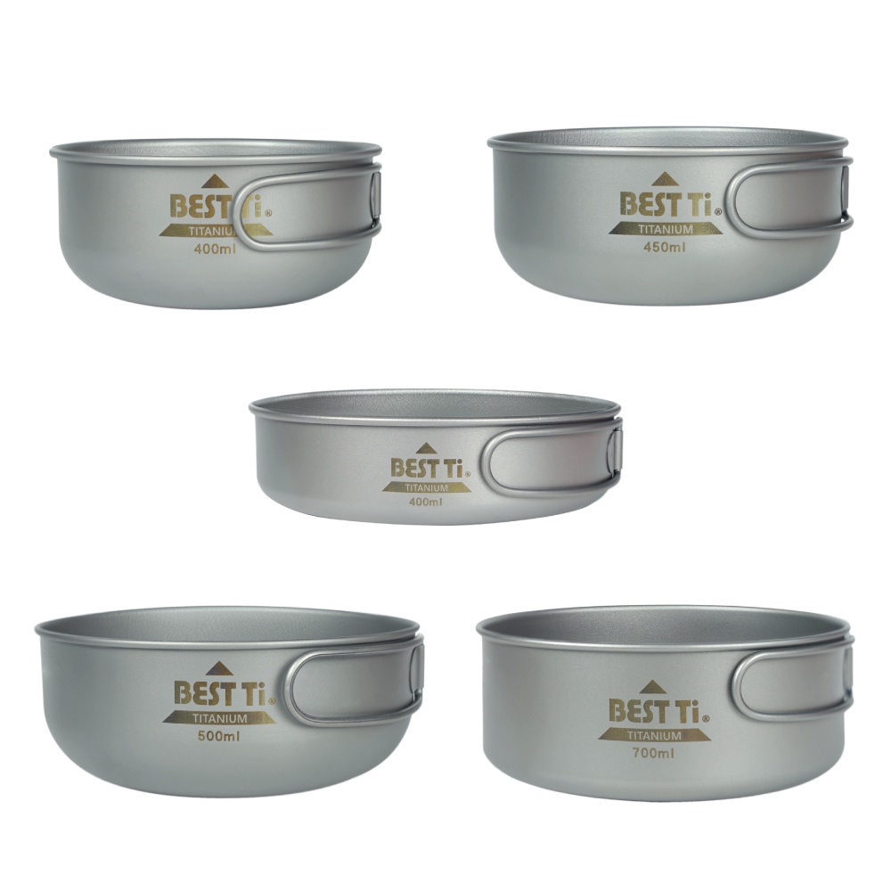 【鈦碗 單入】400ml 碗 可堆疊收納 環保餐具 純鈦餐具 露營 , , large