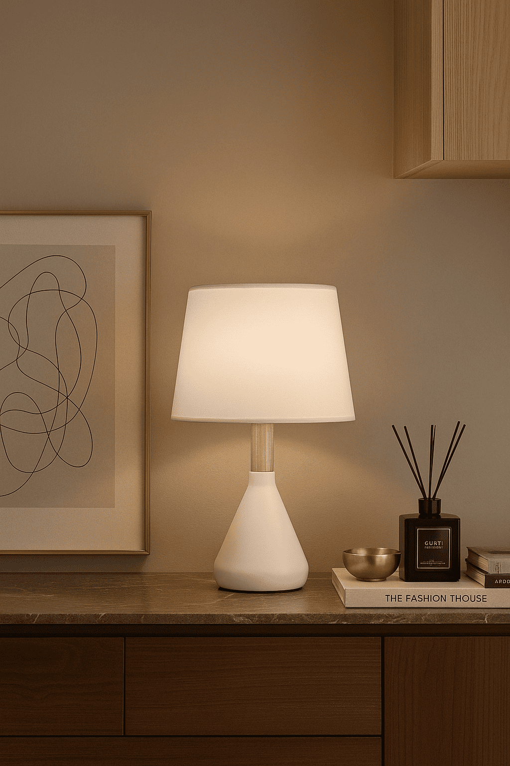 Jade Solid Wood Desk Lamp, , large