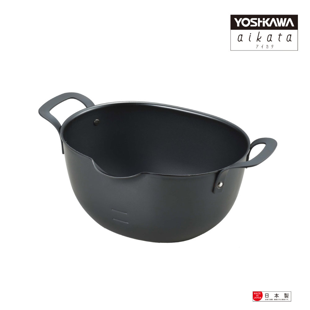 【YOSHIKAWA吉川】aikata橢圓形深純鐵油炸鍋20cm(滿水量2.2L)IH兼容 PD3023日本製, , large