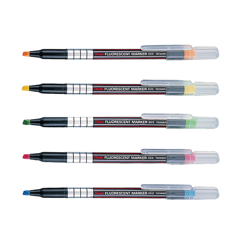 【Pentel 飛龍】螢光筆 1.0-3.5mm 10打/組 S512 - 綠, , large