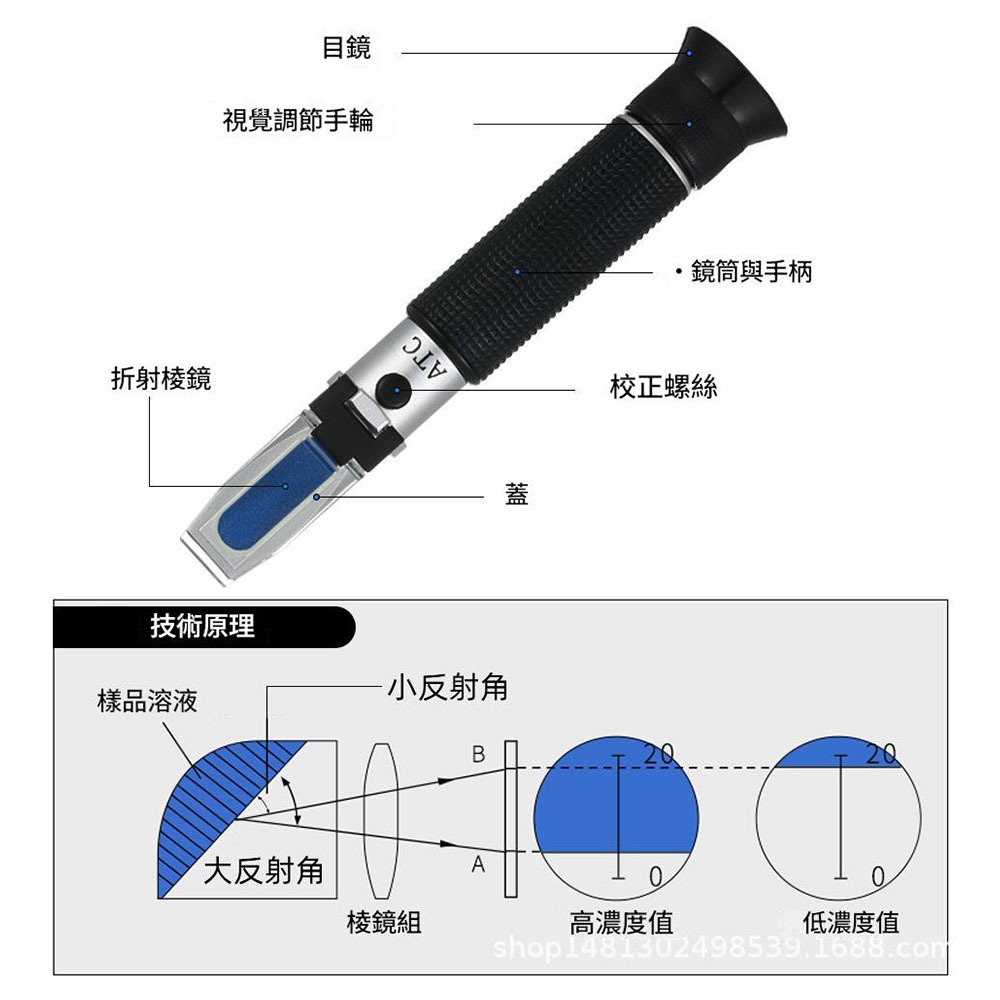 手持糖/鹽度溫度計-二合一, , large