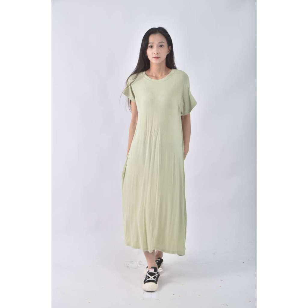 (M) 韓牌綠色洋裝二手衣