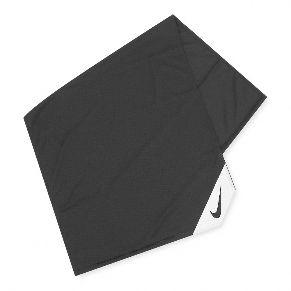 NIKE COOLING TOWEL SMALL 毛巾 91x45cm 運動毛巾 素色 涼感 冰感 輕量 柔軟 彈性 黑, , large