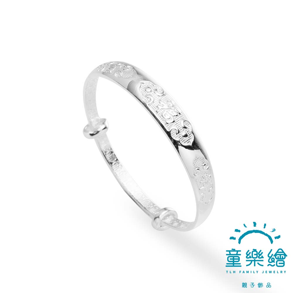 【童樂繪金飾】兒童純銀手鐲手環 如意吉祥 (彌月銀飾 滿月禮 寶寶足銀), , large