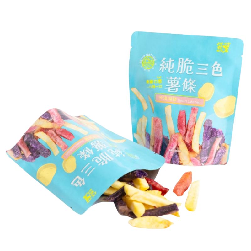 BRITO Hand-Cut Tricolor Potato Fries – Desert Lake Salt Flavor, 40g/pack, , large