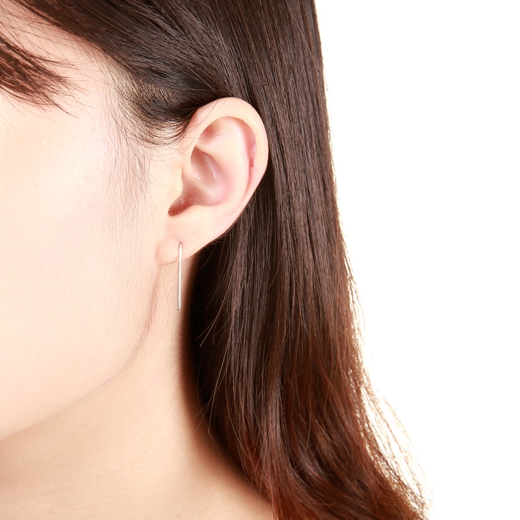 【Angel & Me】Simple U wire s925 sterling silver earrings Birthday gift, , large