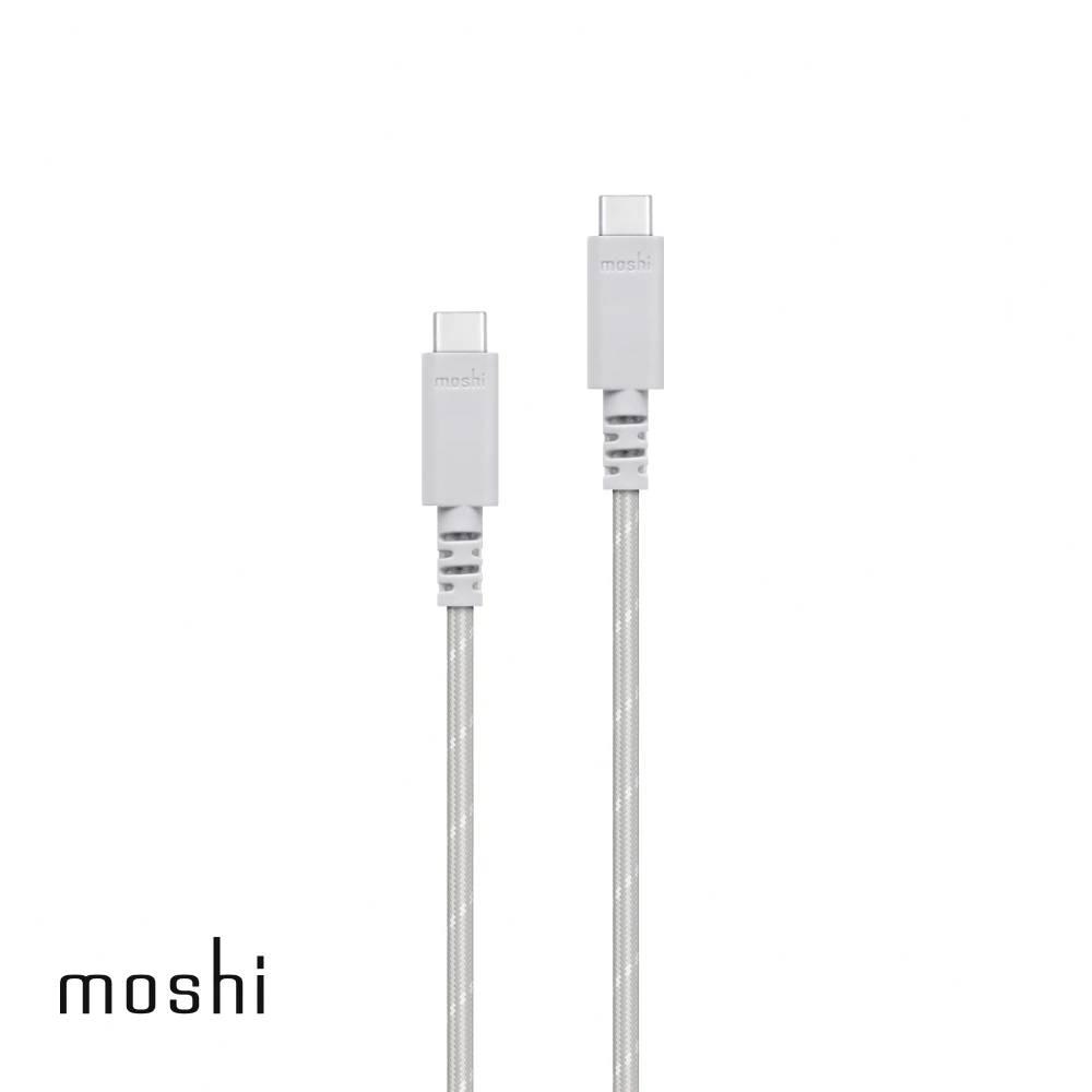 Moshi【快充組】Rewind GaN 20W 充電頭+USB-C to USB-C 充電線 (灰), , large