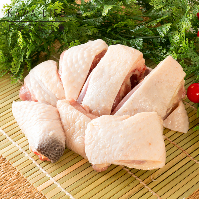 kawa black feather Bone-in chicken thighs cut into pieces, , large