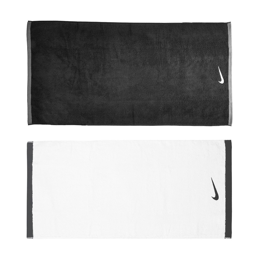 NIKE FOUNDAMENTAL TOWEL 毛巾 80x35cm 戶外 運動 簡約 時尚 素色 純棉 吸水佳 黑 白