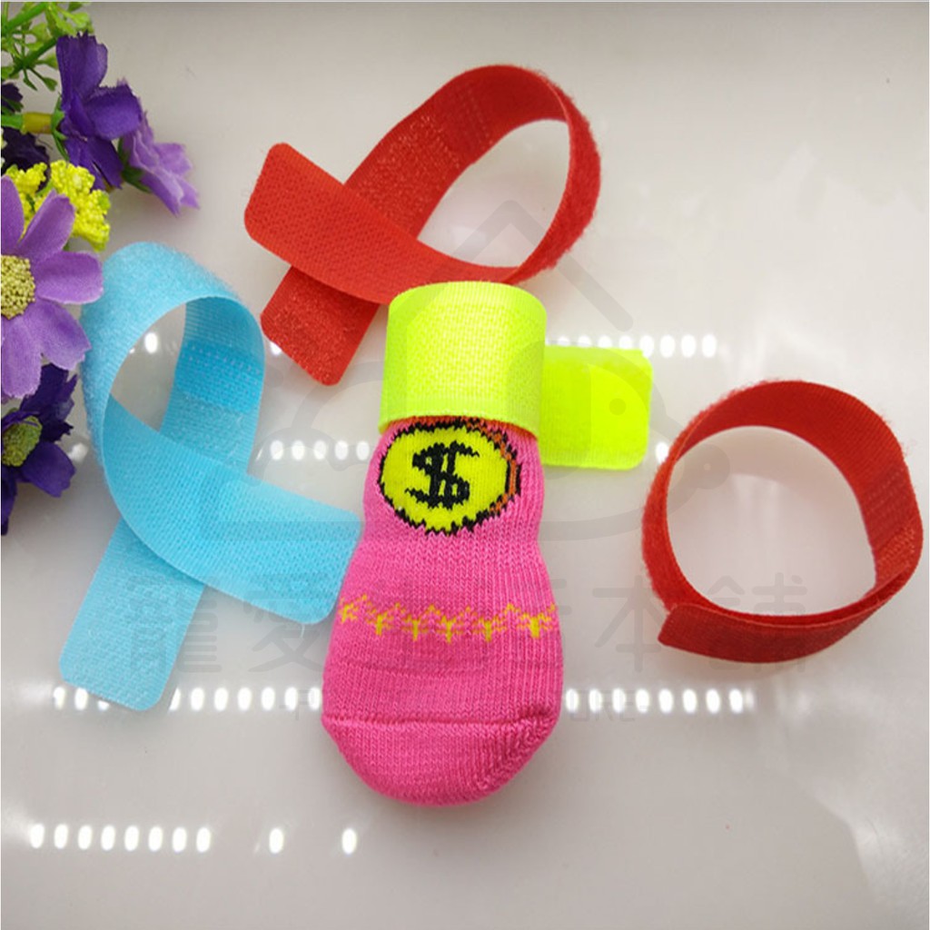 【寵愛生活本舖】彩色魔鬼氈固定帶2cm*18cm 寵物襪子固定帶 線材收納, , large