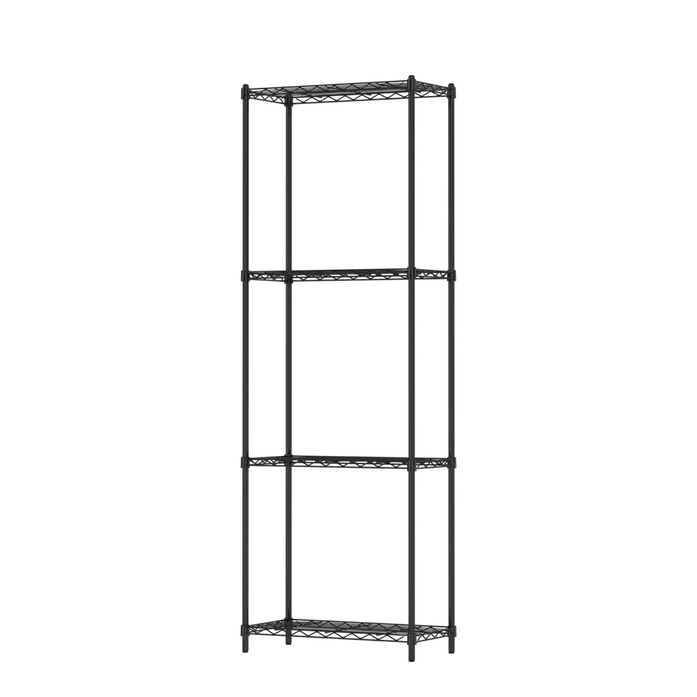 KIWISH 60x30x180H Black 4-Tier Wire Shelving Unit | Heavy Duty Metal Storage Rack | Made in Taiwan, Free Shipping, , large