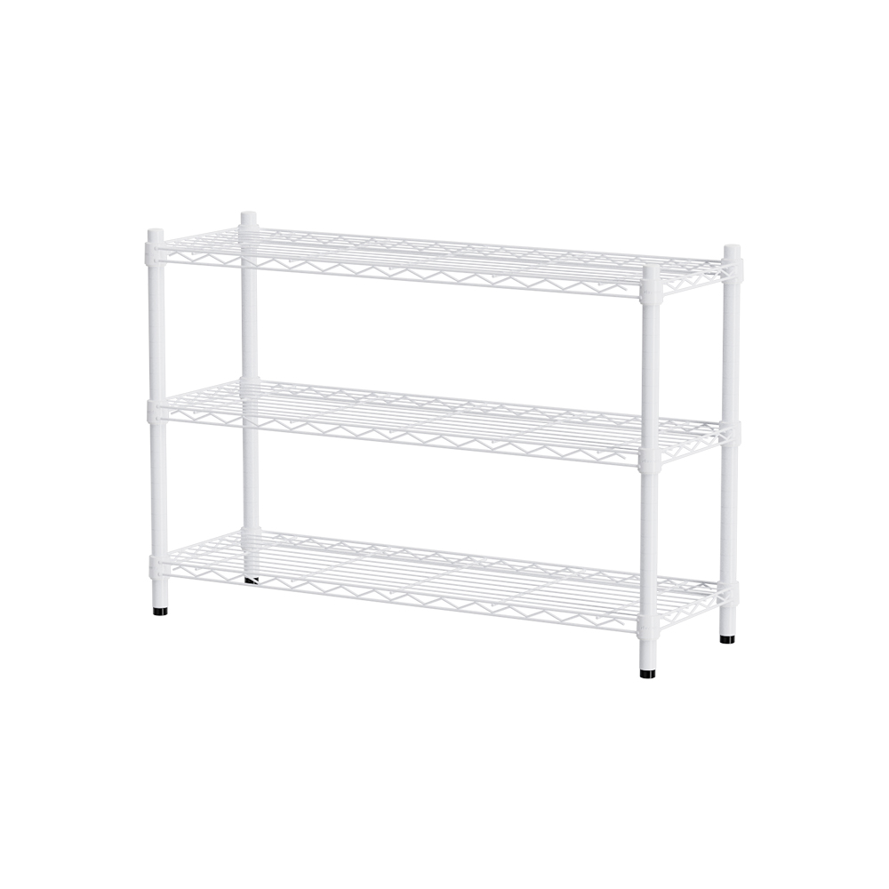 【Y HOUSE】90x30x60cm Lightweight Three-Layer Iron Rack Iron Rack Shelf-Painted White, , large