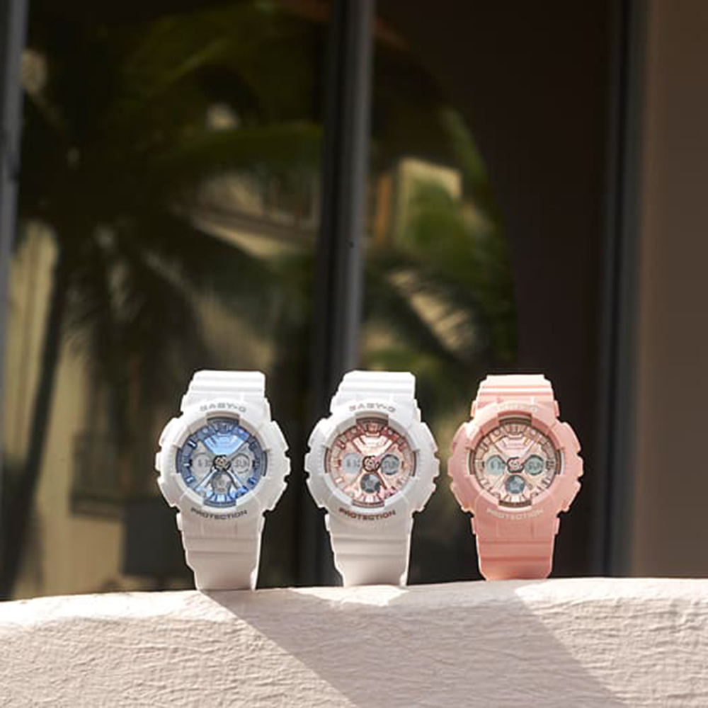 CASIO 卡西歐 BABY-G 人氣手錶/白(BA-130-7A1), , large