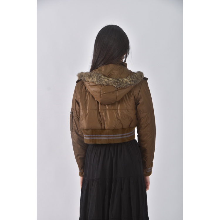 (S) foggia棉質連帽綠色外套二手衣, , large