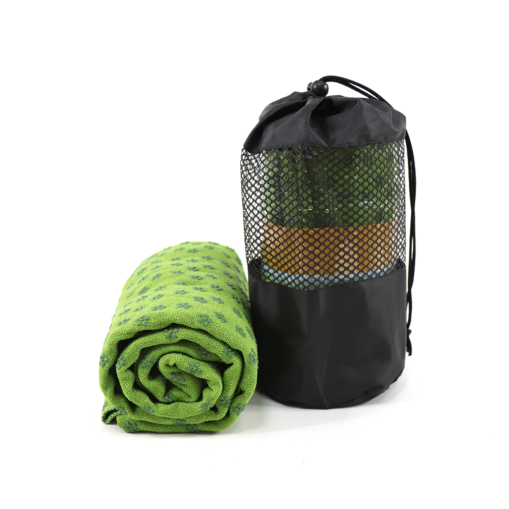 Yoga Towel with anti-slip dots, 草綠, large