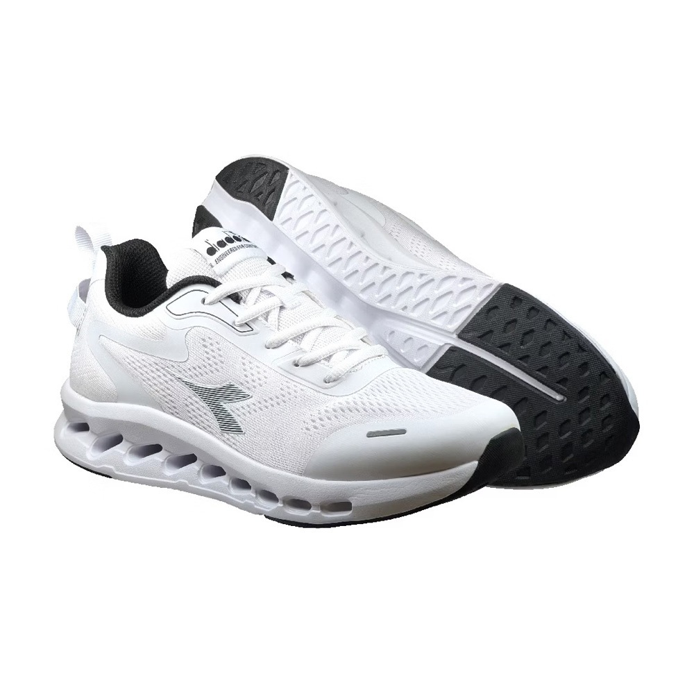 DIADORA迪亞多那 天步II時尚運動鞋 男運動鞋 男鞋 寬楦 高腳背 透氣 散熱 吸震 回彈 耐磨 止滑 灰紅 白黑, , large