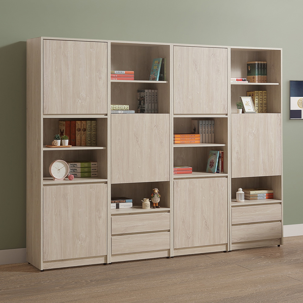 【唯熙傢俱】喬安楓木色2尺抽屜書櫃, , large