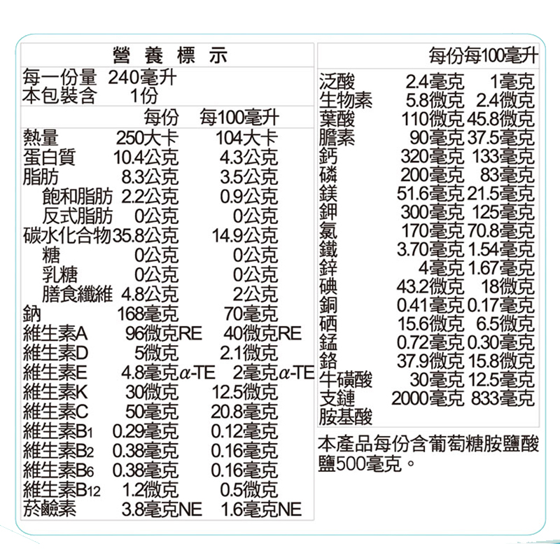 SENTOSA PROTICOME  GLUCOSAMINE NUTRITION FORMULA, , large