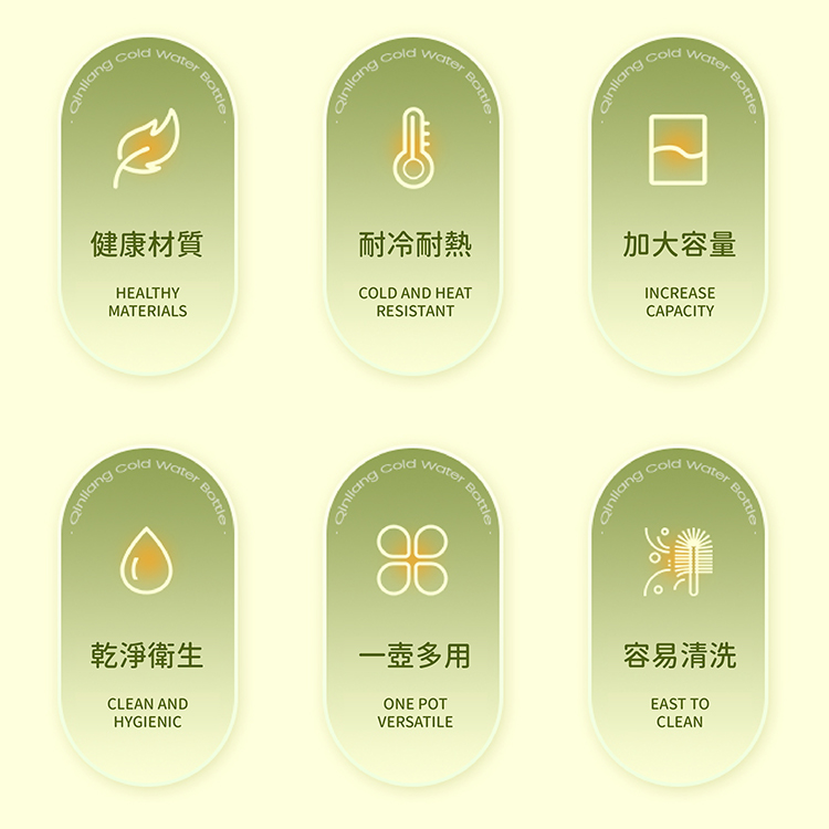Kiyodo暢涼冷水壺-附濾網-1L-4支, , large