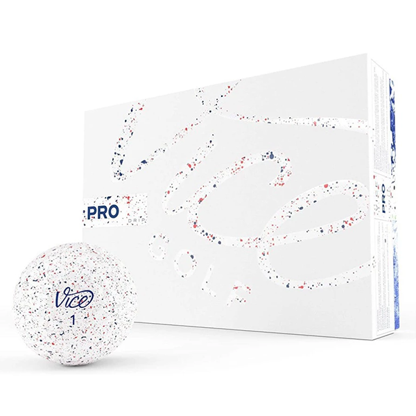VICE PRO DRIP Golf Balls – 12-Pack | Red & Blue Splatter Edition, , large