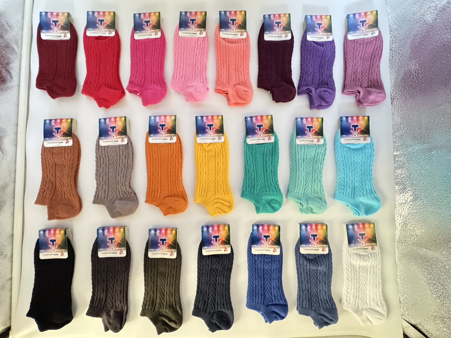 【RUNWAY】《RUNWAY SOCKS》Japanese/Korean Style Candy Socks – 22 Colors, Double Cylinder No-Show Socks – Dark Gray Limited Quantity – While Supplies Last, , large