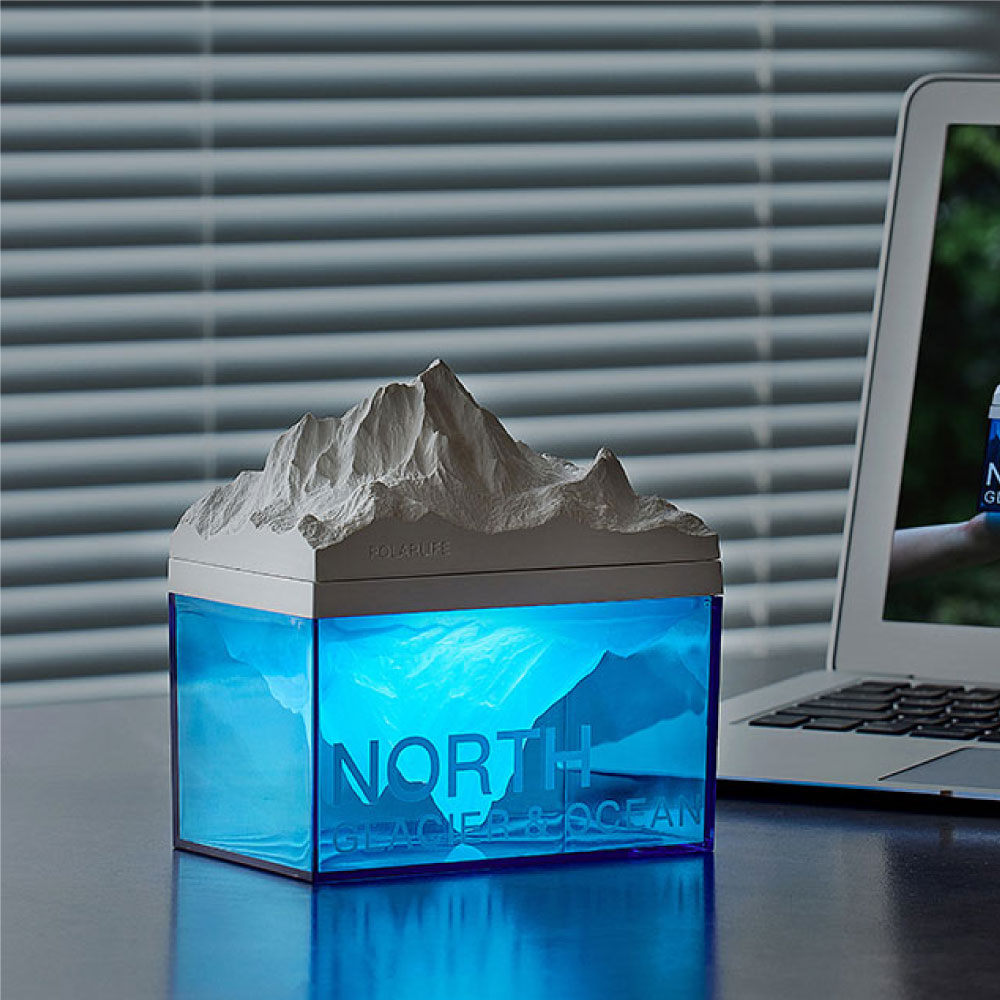 極地冰川薰香夜燈 擴香迷你燈 多功能夜燈 小夜燈 冰川擴香燈 氛圍燈 冰山夜燈 伴睡燈 阿爾卑斯山擴香燈 山海燈, , large